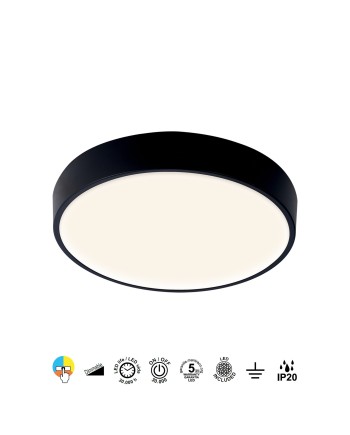CUMBUCO II * PLAFÓN LED 50W NEGRO CCT